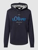 s.Oliver RED LABEL Hoodie mit Label-Detail Marineblau