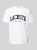 Lacoste T-Shirt mit Label-Print Weiss