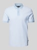 BOSS Slim Fit Poloshirt mit Strukturmuster Modell 'Phillipson' Bleu