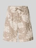 FREE/QUENT Relaxed Fit Bermudas aus Viskose-Leinen-Mix Modell 'Lavisco' Taupe