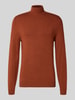 MCNEAL Rollkragenpullover aus Viskose-Mix Dunkelrot Melange