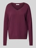 Christian Berg Woman Kaschmirpullover mit V-Ausschnitt Bordeaux