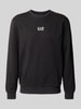 EA7 Emporio Armani Sweatshirt met labeldetail Zwart