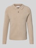 FTC-Cashmere Kaschmirpullover mit Kentkragen Sand