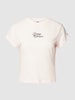 Tommy Jeans T-Shirt mit Logo-Print Rosa