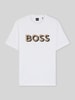 BOSS Regular Fit T-Shirt aus merzerisierter Baumwolle Modell 'THOMPSON 656' Weiss