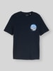 Tom Tailor męski t-shirt o kroju regular fit z czystej bawełny Granatowy