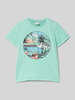s.Oliver RED LABEL T-shirt o kroju regular fit z czystej bawełny Turkusowy