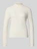 Marc Cain Strickpullover aus Schurwolle-Mix mit Stehkragen Offwhite