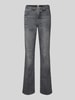 Brax Flared fit jeans met tailleband, model 'Mary' Zilver