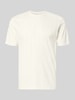 Jake*s Studio Men Regular Fit T-Shirt mit Allover-Loch-Stitching Offwhite