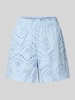 Pieces Regular Fit Shorts aus reiner Baumwolle Modell 'VILDE' Hellblau