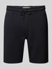 Blend Regular Fit Sweatshorts mit Label-Patch Black