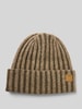 Barts Beanie met labeldetail, model 'Selfoss' Groen