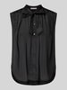 Christian Berg Woman Selection Blusentop mit Schluppe und Knopfleiste Black