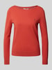 Tommy Hilfiger Gebreide pullover met boothals Roestrood