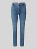 MAC Slim fit jeans met knoop- en ritssluiting, model 'Montana' Blauw