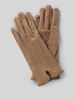 EEM Slim Fit Handschuhe mit Ziernähten Taupe