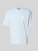 PEGADOR Oversized T-Shirt mit Label-Print Hellblau
