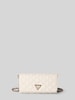 Guess Clutch met doorgestikte naden en labelapplicatie, model 'GIULLY II' Ecru