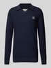 s.Oliver RED LABEL Regular Fit Strickpullover mit Label-Patch Marine