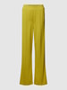 Milano Italy Spodnie materiałowe z przeszytym kantem Neonowy żółty