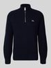 Lacoste Regular Fit Troyer aus reiner Wolle Marine