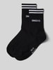 Snocks Socken im unifarbenen Design Modell 'Retro' Black