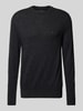 Marc O'Polo Loose fit pullover met ronde hals Donkergrijs