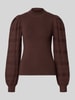 VERO MODA Pullover mit Puffärmeln Schoko