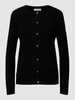 Christian Berg Woman Cardigan aus Kaschmir mit Eingrifftaschen Schwarz