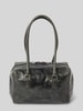 LIEBESKIND BERLIN Handtasche aus Leder mit Label-Detail Modell 'KAYLA' Anthrazit