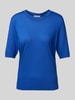 Marc O'Polo Regular Fit T-Shirt aus Lyocell-Baumwoll-Mix in Feinstrick-Optik Royal