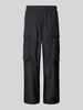 EA7 Emporio Armani Trackpants mit Pattentaschen und Logo-Print Black