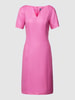 White Label Knielange jurk met V-hals Roze