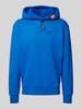 FIRE + ICE Hoodie mit Label-Stitching Modell 'DELVIN' Metallic Blue