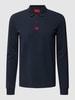 HUGO Poloshirt mit langen Ärmeln Modell 'Deresolo' Marineblau