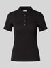 Tommy Hilfiger Slim fit poloshirt met logostitching, model '1985' Zwart