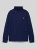 Polo Ralph Lauren Teens Shirt met lange mouwen en labelstitching Marineblauw