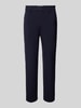 MAC Regular fit broek met riemlussen, model 'Lennox' Marineblauw