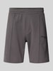 Only & Sons Regular Fit Sweatshorts mit fixierten Bügelfalten Dunkelgrau