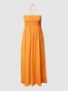 REVIEW Maxikleid mit Smok-Einsatz Orange