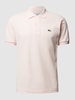 Lacoste Classic fit poloshirt van piqué met geborduurd logo Roze gemêleerd