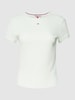 Tommy Jeans T-shirt met labelstitching Mint