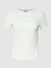 Tommy Jeans T-shirt met labelstitching Mintgroen