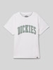 Dickies T-shirt z nadrukiem z logo model ‘AITKIN’ Biały