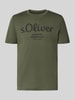 s.Oliver RED LABEL Regular Fit T-Shirt aus reiner Baumwolle Modell 'BASIC TEE BIG LOGO' Khaki