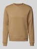 Blend Sweatshirt met ribboorden, model 'Downton' Zand