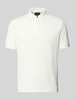 Emporio Armani Slim Fit Poloshirt mit Strukturmuster Offwhite