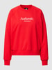 New Balance Sweatshirt met statementstitching, model 'Athletics Icono' Rood